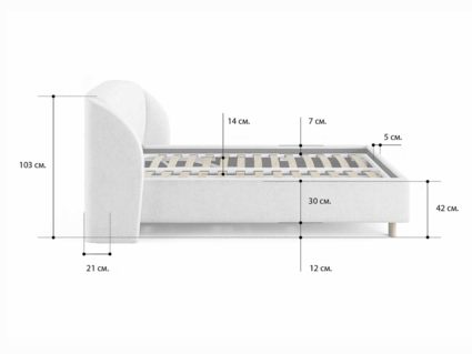Кровать Сонум Valencia Кашемир Горчичный (с подъемным механизмом) 180х200