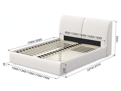 Кровать Арско Бекка Микрошеннил Frida 01 160х200