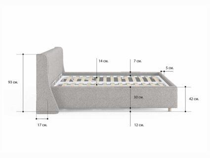 Кровать Сонум Barcelona Кашемир Бежевый (с подъемным механизмом) 180х200