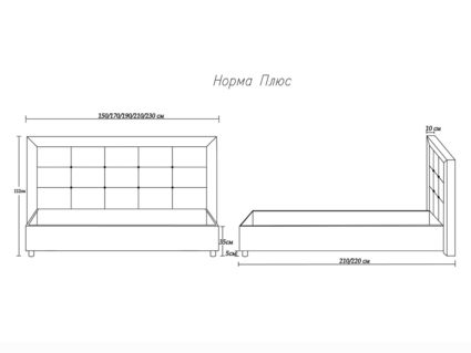 Кровать Димакс Норма + Нуар 90х190