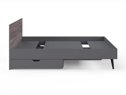 Кровать Сонум Ines Ясень анкор + серый 160х190