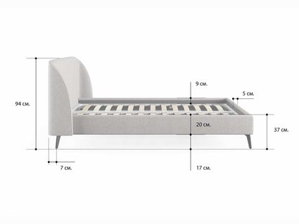 Кровать Сонум Rosa Микровелюр Терракотовый 160х190