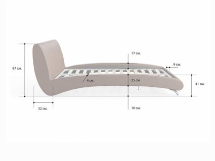 Кровать Сонум Verona Кашемир Светло-серый 80х200