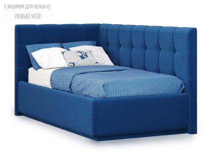 Кровать Nuvola Sabina угловая Velutto 26 (с подъемным механизмом)
