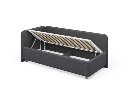 Кровать Сонум Capri Экокожа Белая (с подъемным механизмом) 90х200