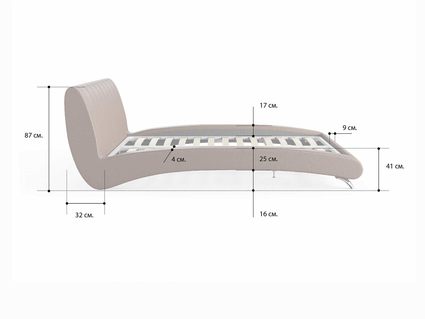 Кровать Сонум Verona Экокожа Графит 160х200