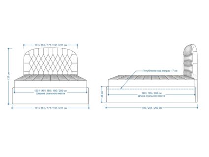 Кровать Lonax Венеция велюр Dolly-17 (с основанием)