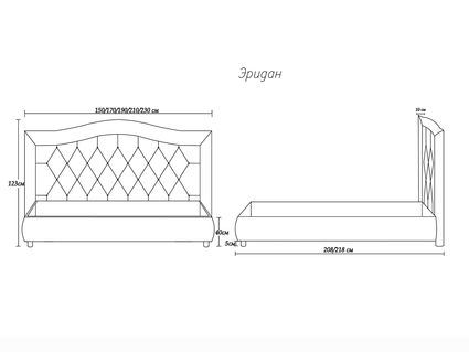 Кровать Димакс Эридан Агат с подъемным механизмом 140х200