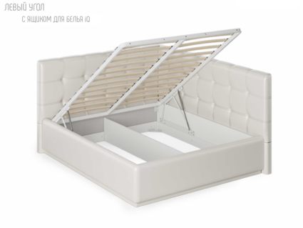 Кровать Nuvola Sabina угловая Velutto 26 (с подъемным механизмом)