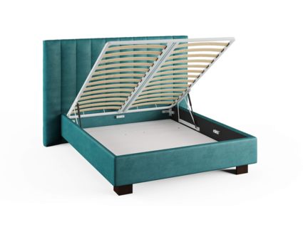 Кровать Сонум Barbara Рогожка Графит (с подъемным механизмом) 200х200